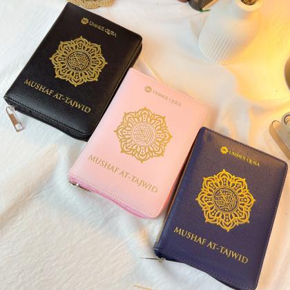 Mushaf At-Tajwid Resleting Ukuran A6 Handy dengan Tajwid Warna dan Waqaf Ibtida